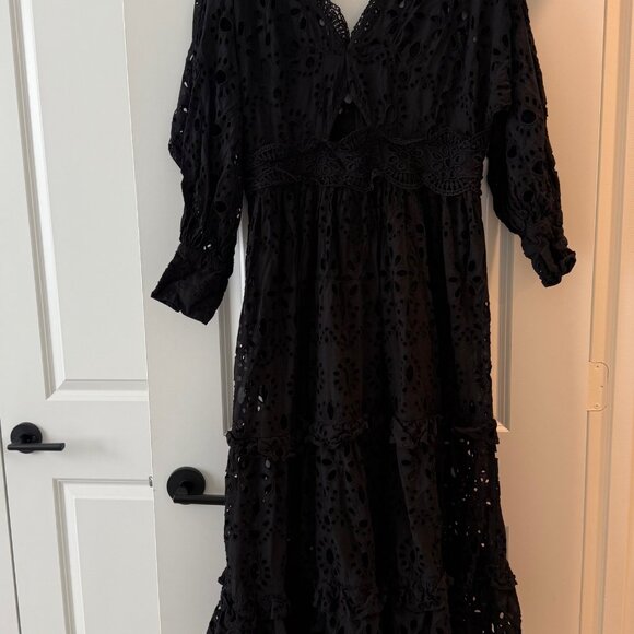 ASOS Edition broderie dress in black - size 14 - Picture 8 of 8